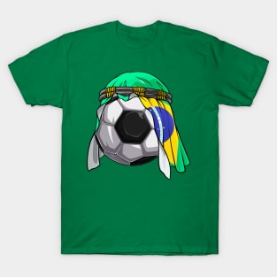 Brazil Soccer 2022 Arab Keffiyeh for Brazil Football Fans T-Shirt